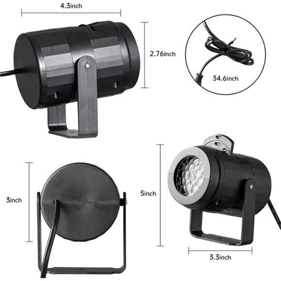 Christmas Projector Lights, Snowflake Projector Rotating Christmas Snowfall - Picture 4 of 7